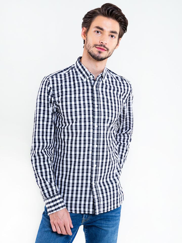 BIG STAR Koszula - Regular fit - w kolorze białym rozmiar: L