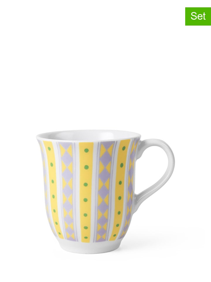 Rosendahl Kubki (2 szt.) "Eva" w kolorze białym ze wzorem - 350 ml rozmiar: onesize