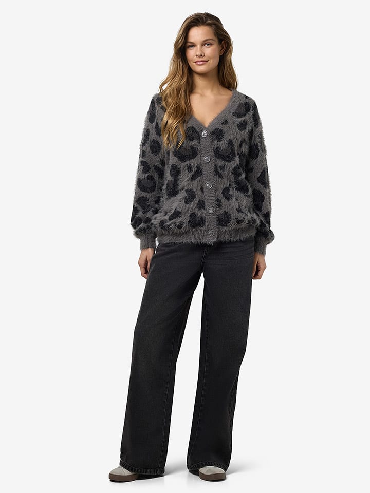 Noisy may Kardigan w kolorze szaro-czarnym rozmiar: L