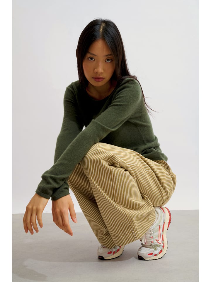 AUTHENTIC CASHMERE Kaszmirowy sweter "Epéna" w kolorze khaki rozmiar: XXL