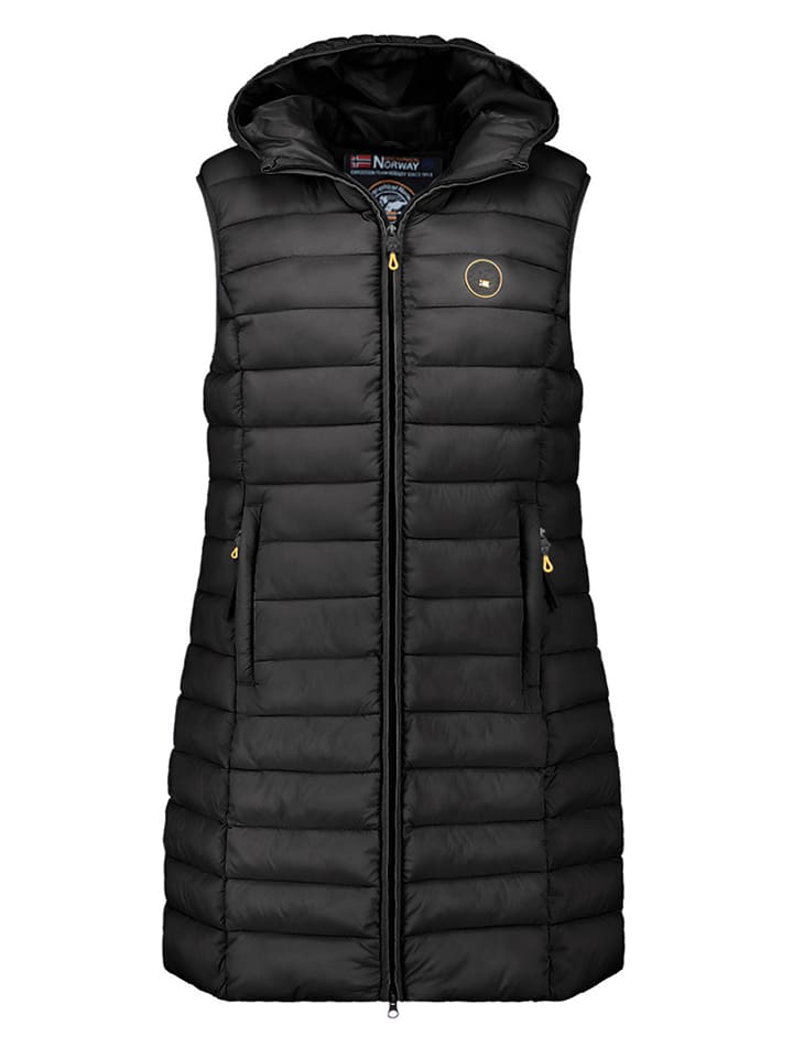 Geographical Norway Kamizelka pikowana "Vatikamap" w kolorze czarnym rozmiar: M