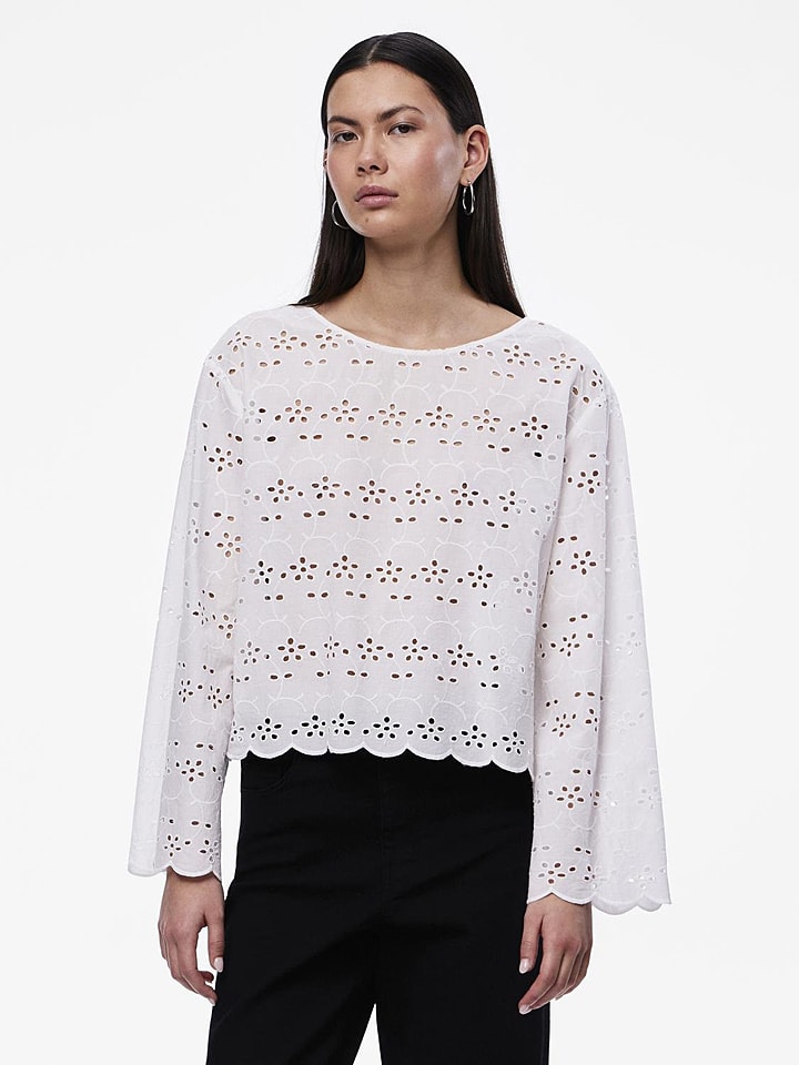 Pieces Bluzka w kolorze białym rozmiar: M