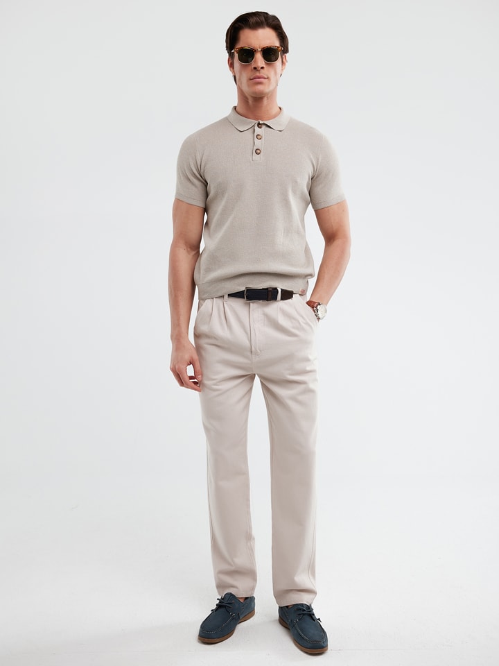 BIG STAR Spodnie chino w kolorze beżowym rozmiar: W33/L32