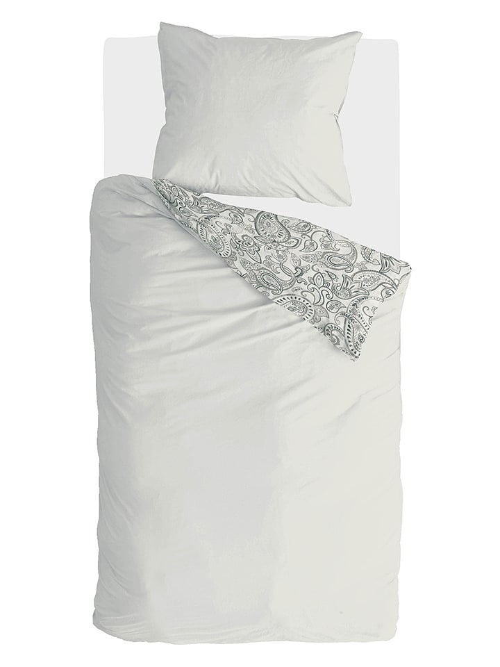 Walra Komplet pościeli "Perfect Paisley" w kolorze biało-szarym rozmiar: 200x220 cm