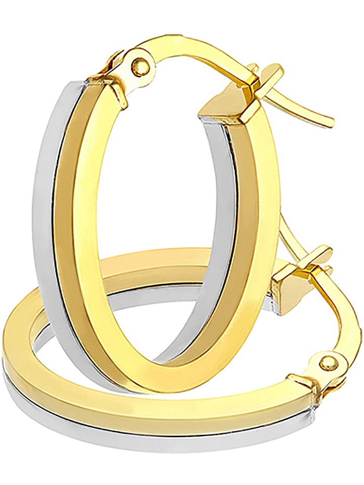 Revoni Złote kolczyki-kreole rozmiar: onesize