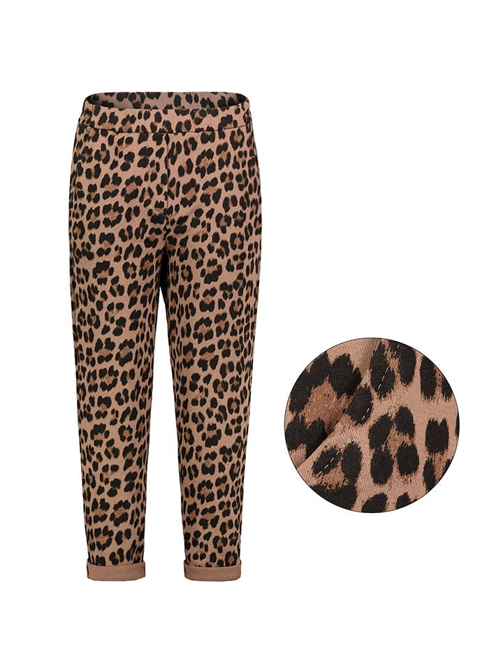 Sublevel Spodnie w kolorze jasnobrązowo-czarnym rozmiar: S/M