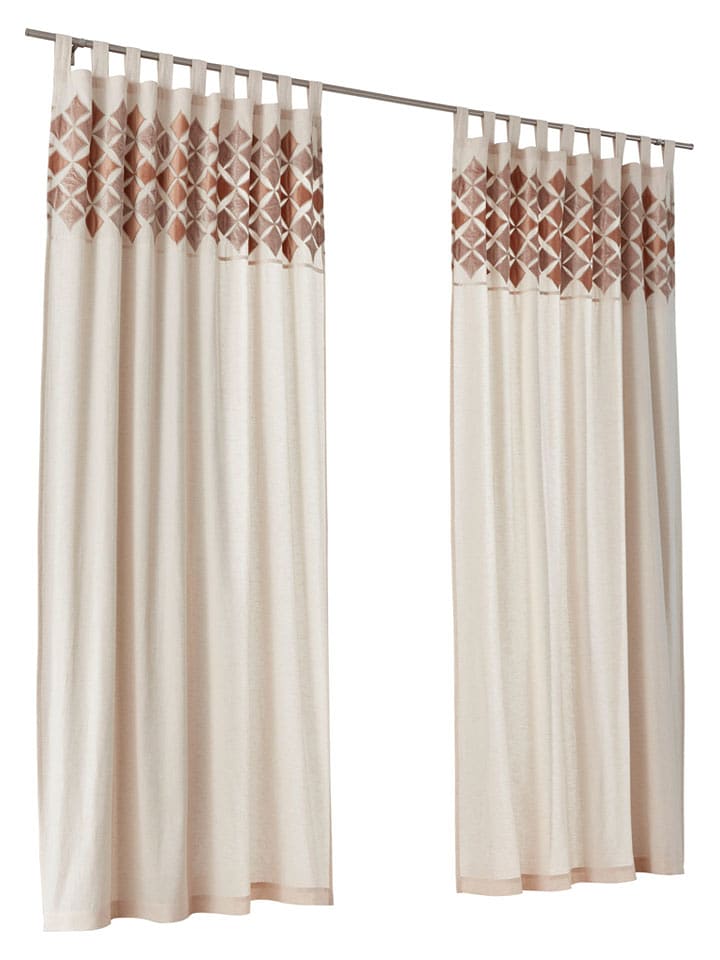 heine home Zasłona dekoracyjna w kolorze beżowym rozmiar: 175x130 cm