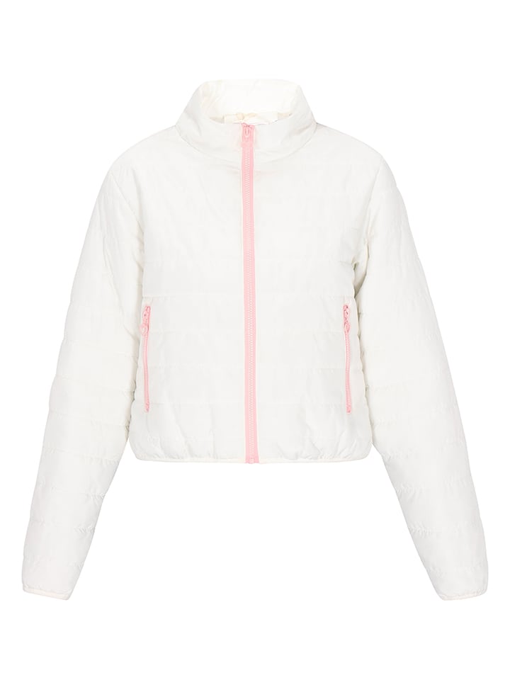 Schmuddelwedda Kurtka pikowana w kolorze biało-jasnoróżowym rozmiar: S