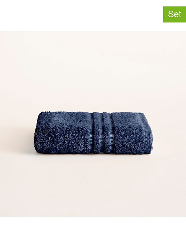 Pierre Cardin Ręczniki (2 szt.) "Premium" w kolorze granatowym do rąk rozmiar: 50x100 cm