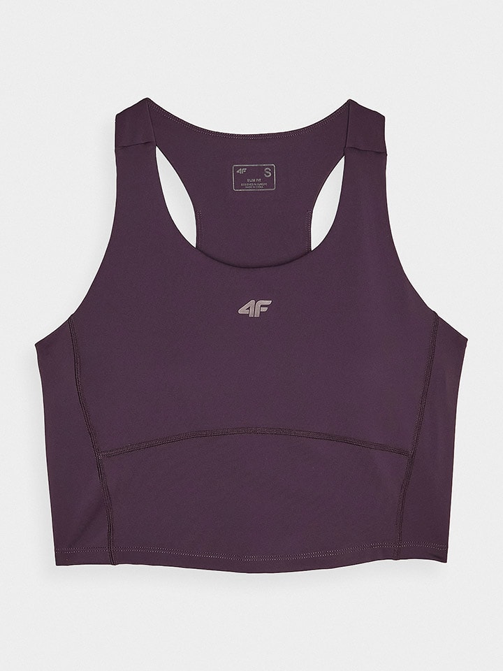 4F Top sportowy w kolorze fioletowym rozmiar: M