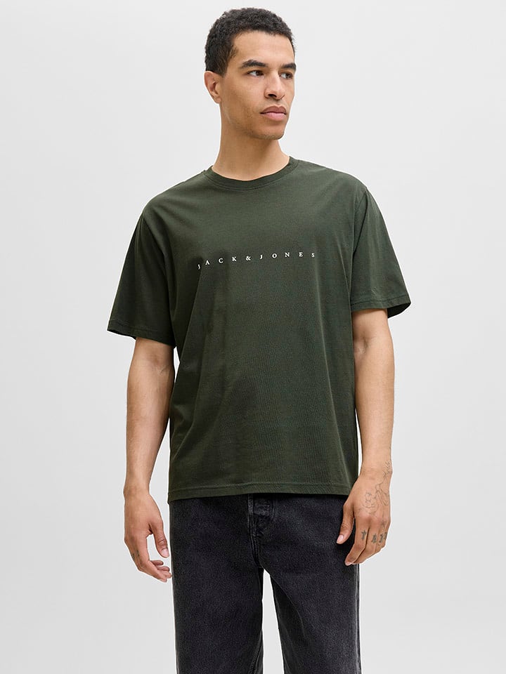 Jack & Jones Koszulka "Jjestar" w kolorze khaki rozmiar: XL