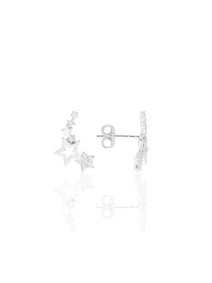 Heliophilia Srebrne kolczyki-wkrętki z cyrkoniami rozmiar: onesize