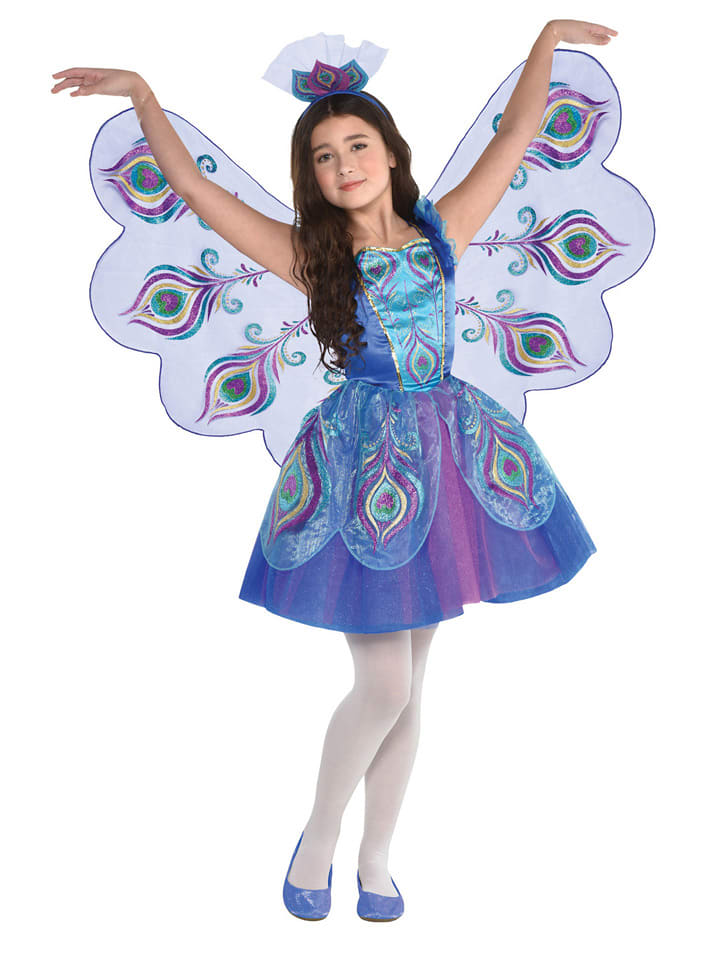 amscan 2-częściowy kostium "Pretty Peacock" w kolorze niebieskim rozmiar: 104-116