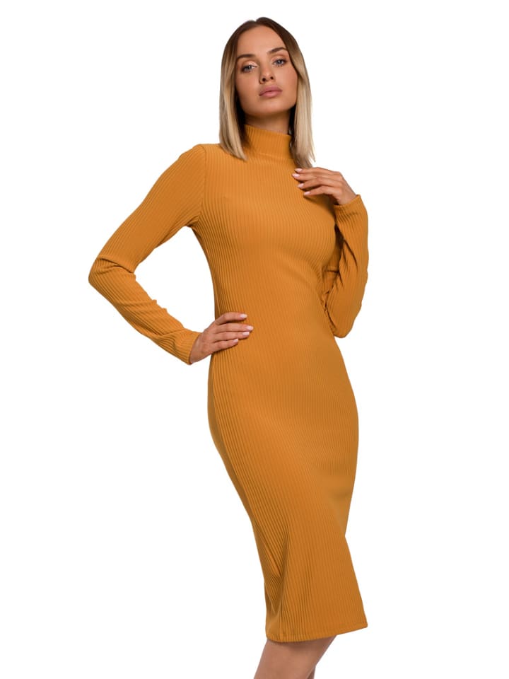 made of emotion Sukienka w kolorze musztardowym rozmiar: M