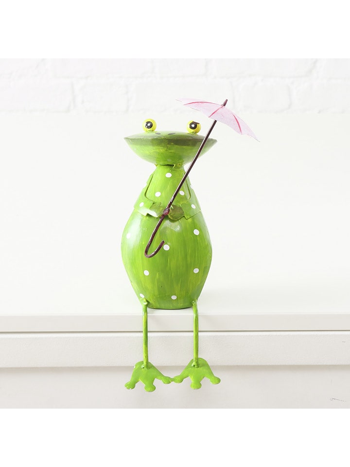 Boltze Figurka dekoracyjna "Frolin" w kolorze zielonym - wys. 29 cm rozmiar: onesize