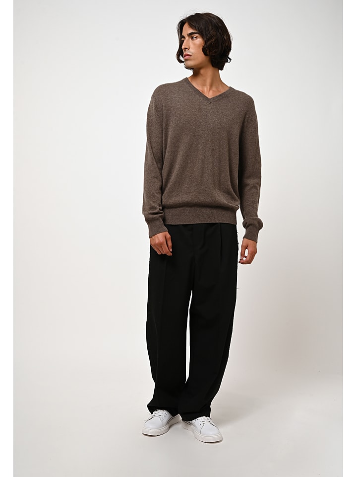 AUTHENTIC CASHMERE Kaszmirowy sweter "Agel" w kolorze brązowym rozmiar: S