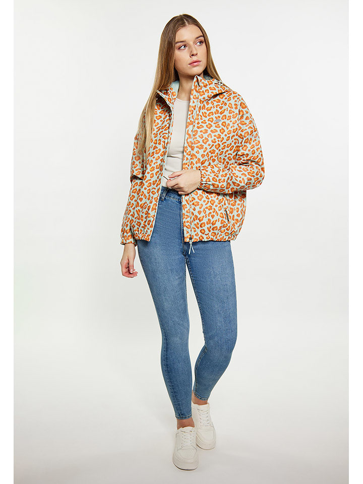 Schmuddelwedda Kurtka przeciwdeszczowa w kolorze pomarańczowo-turkusowym rozmiar: XL