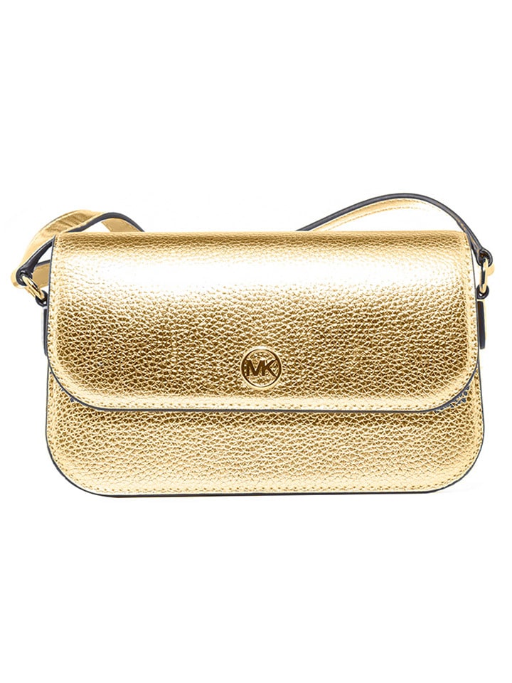 Michael Kors Skórzana torebka w kolorze złotym - 21 x 12 x 5 cm rozmiar: onesize