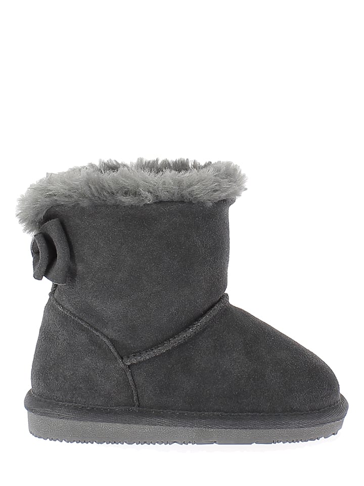 NICEBAY Skórzane botki zimowe "Elwha" w kolorze szarym rozmiar: 24