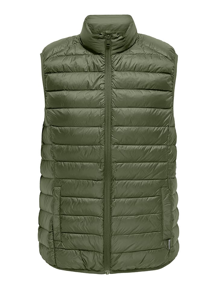 ONLY & SONS Kamizelka pikowana "Noa" w kolorze zielonym rozmiar: XXL