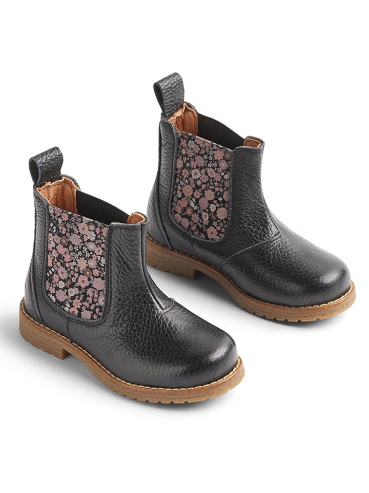 Wheat Skórzane sztyblety w kolorze czarnym rozmiar: 34