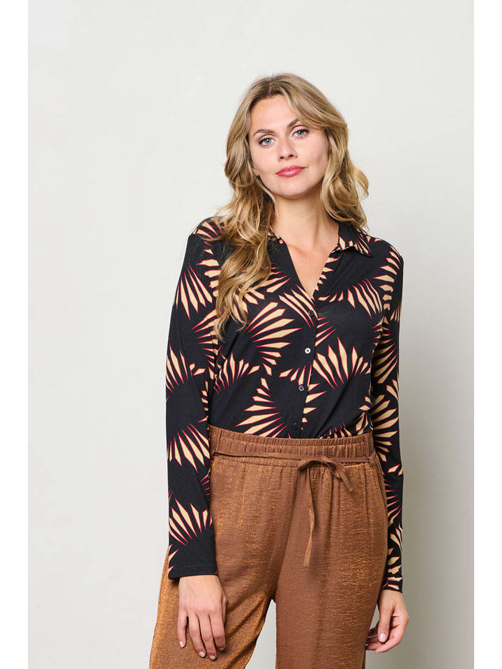 &Co Woman Bluzka "Vayen" w kolorze beżowo-czarnym rozmiar: L