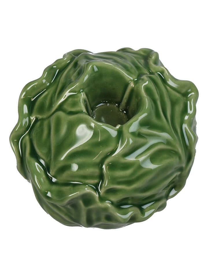 Kersten Świecznik w kolorze zielonym - wys. 7 x Ø 9 cm rozmiar: onesize