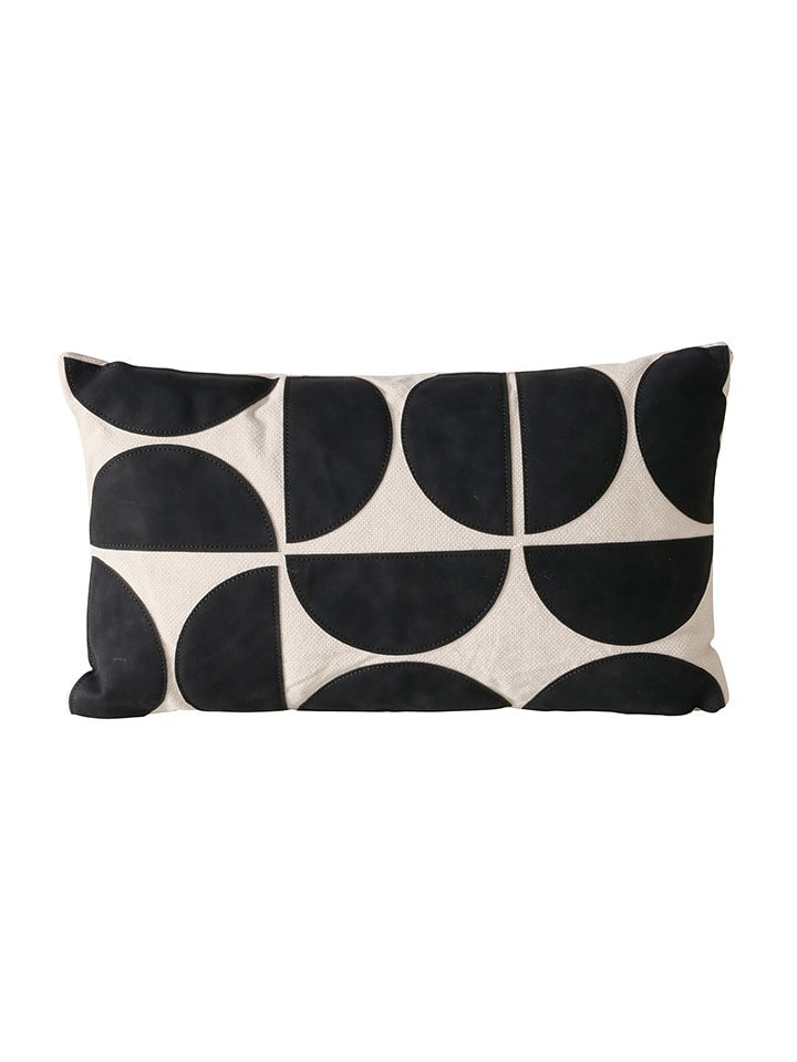 Boltze Poduszka "Larson" w kolorze czarno-kremowym - 48 x 11 cm rozmiar: onesize