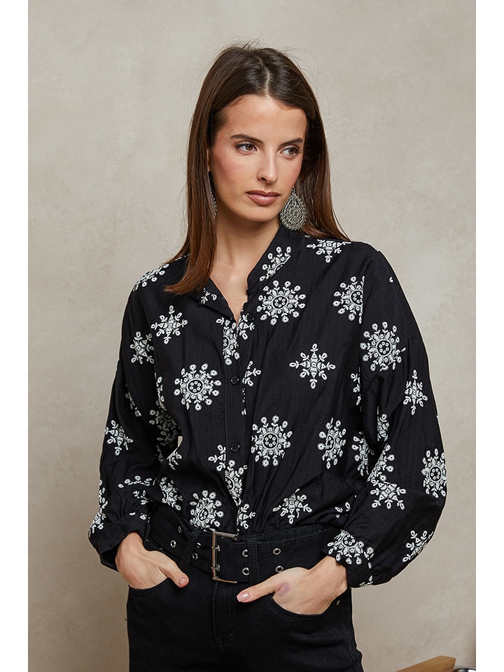 Plume Bluzka "Tidji" w kolorze czarnym rozmiar: L