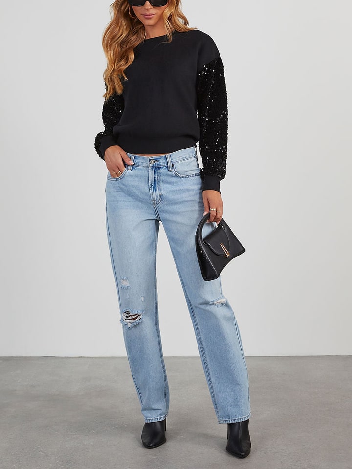 LA Angels Sweter w kolorze czarnym rozmiar: XL