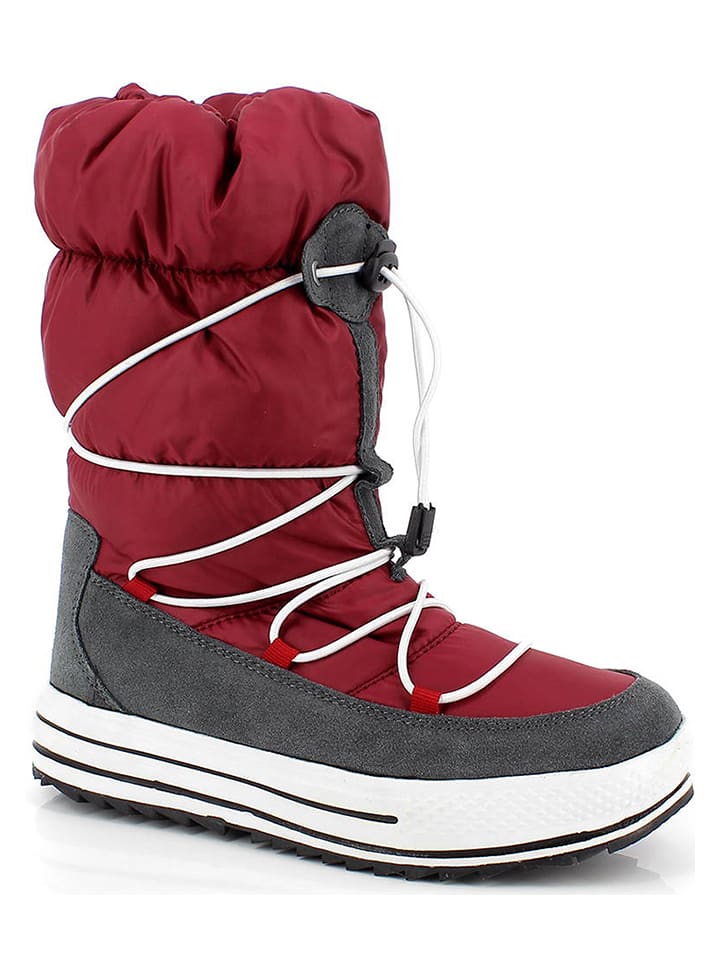 Kimberfeel Kozaki zimowe "Many" w kolorze czerwono-szarym rozmiar: 38