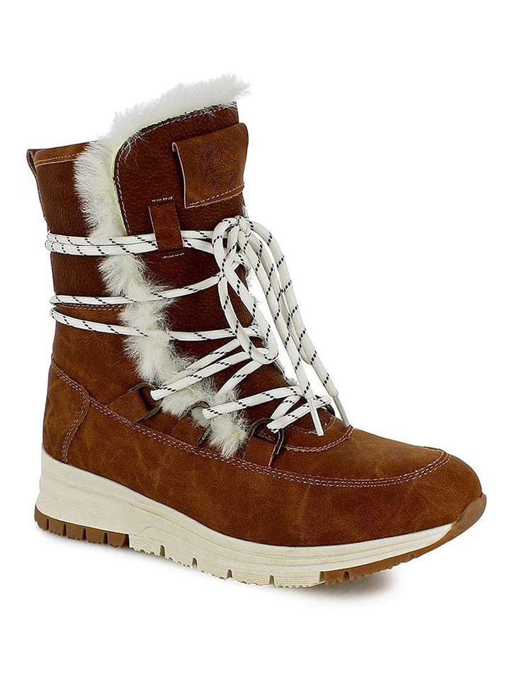 Kimberfeel Kozaki zimowe "Alyssia" w kolorze jasnobrązowym rozmiar: 39