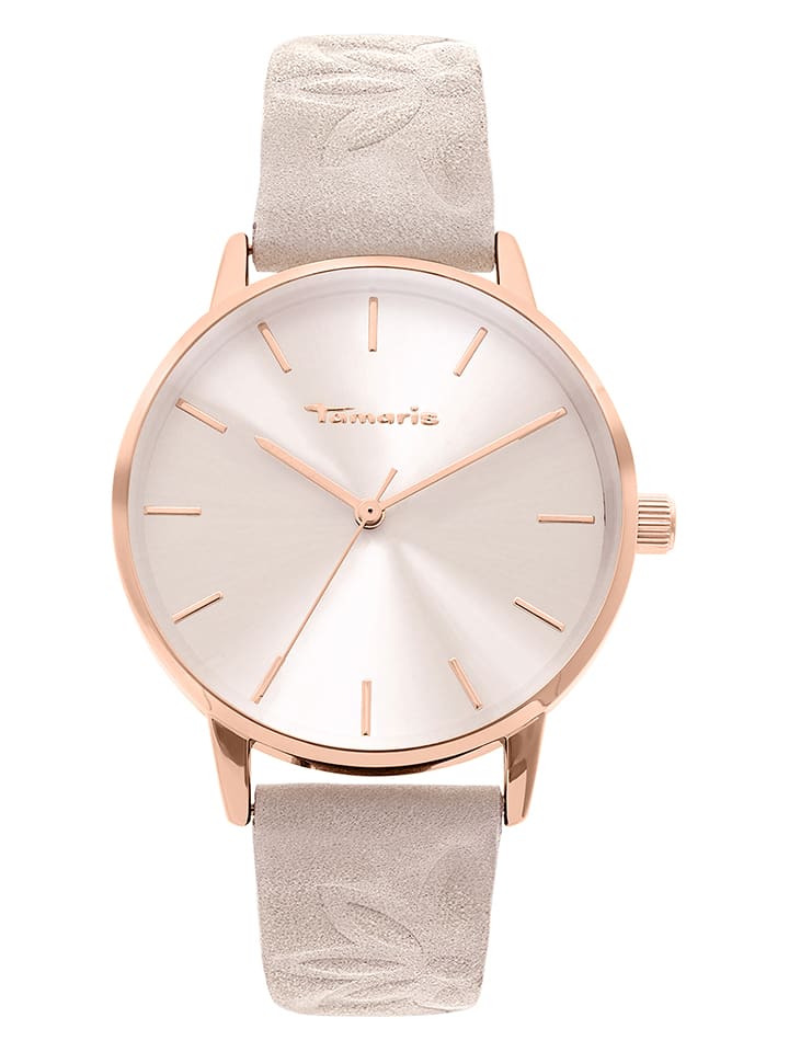 Tamaris Zegarek kwarcowy w kolorze różowozłoto-beżowo-białym rozmiar: onesize