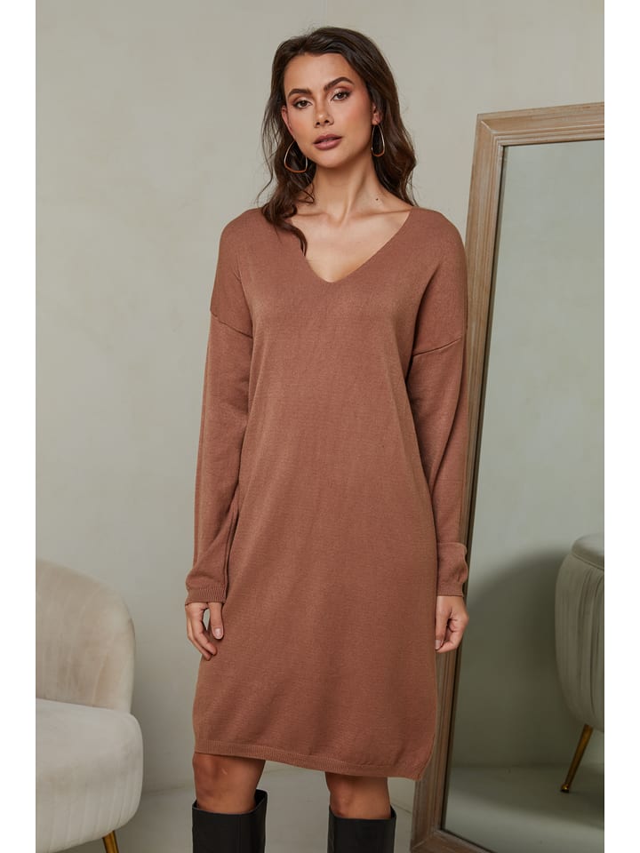 Joséfine Sukienka "Ibrany" w kolorze jasnobrązowym rozmiar: M