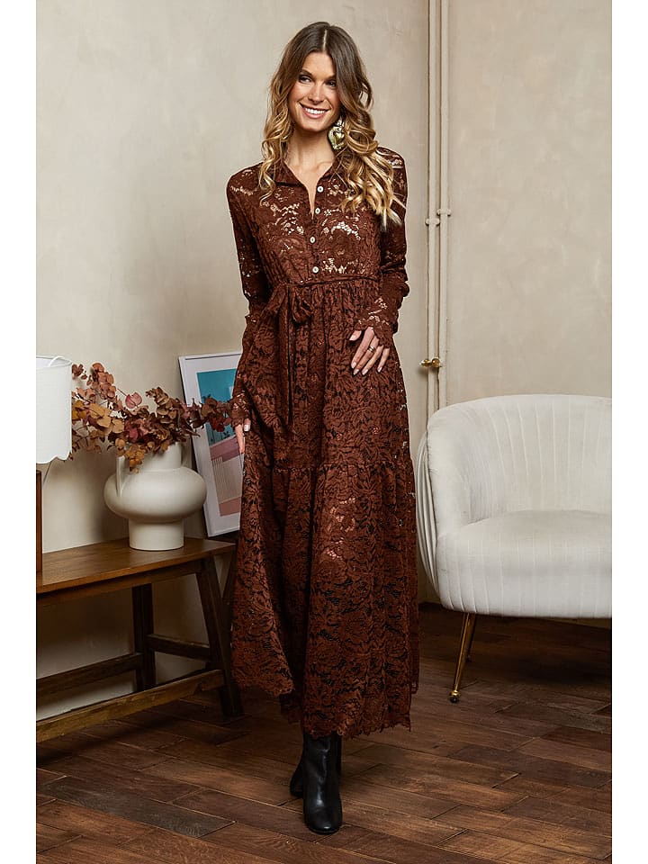 Joséfine Sukienka "Goliat" w kolorze brązowym rozmiar: L