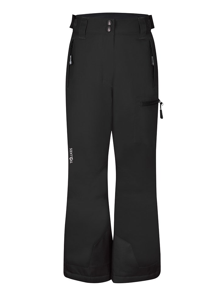 Trollkids Spodnie narciarskie "Hallingdal" w kolorze czarnym rozmiar: 128