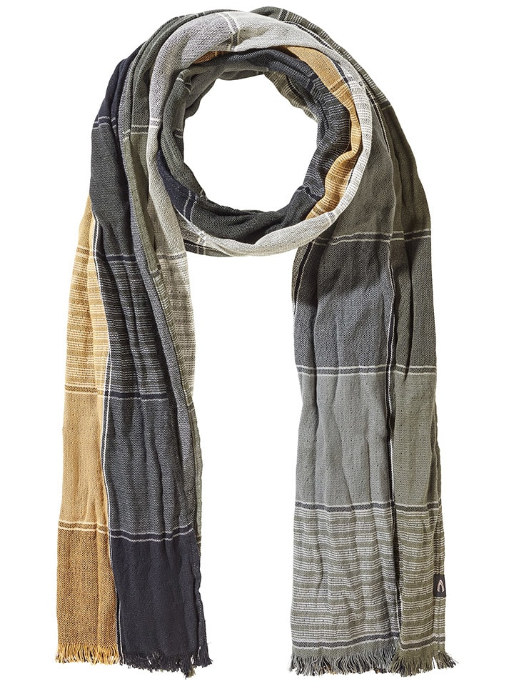 Camel Active Szal w kolorze granatowo-oliwkowo-żółtym rozmiar: onesize