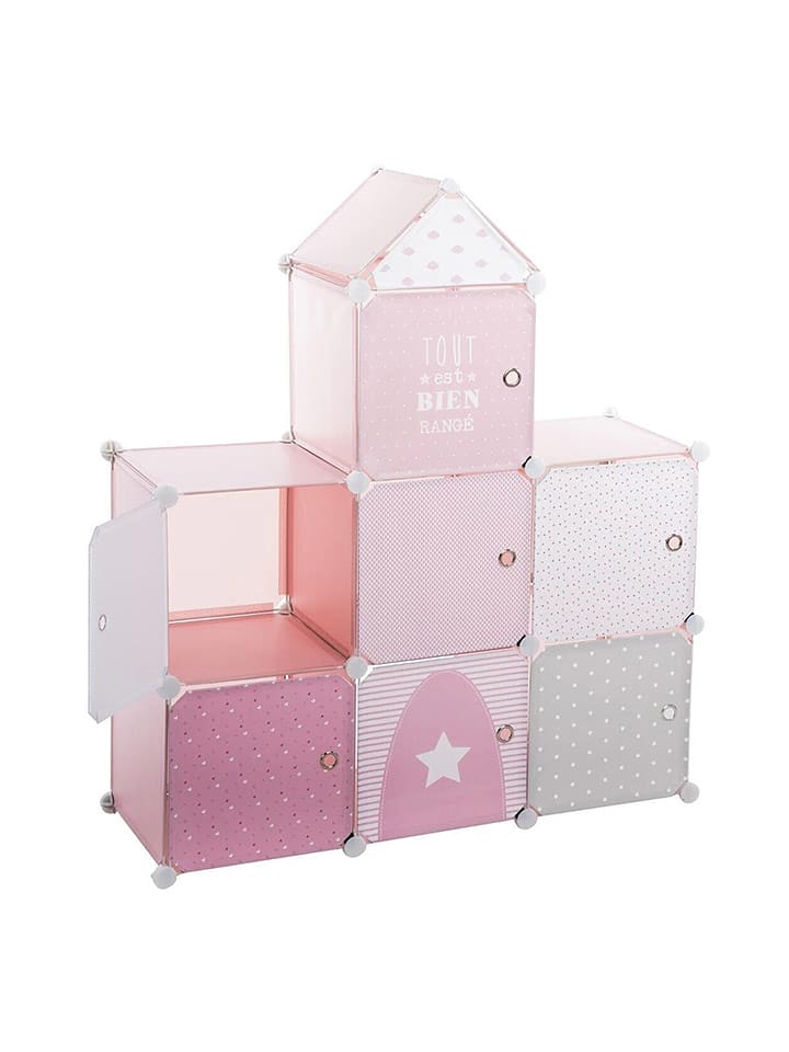 WellHome for Kids Regał w kolorze jasnoróżowym - 95,5 x 109 x 32 cm rozmiar: onesize