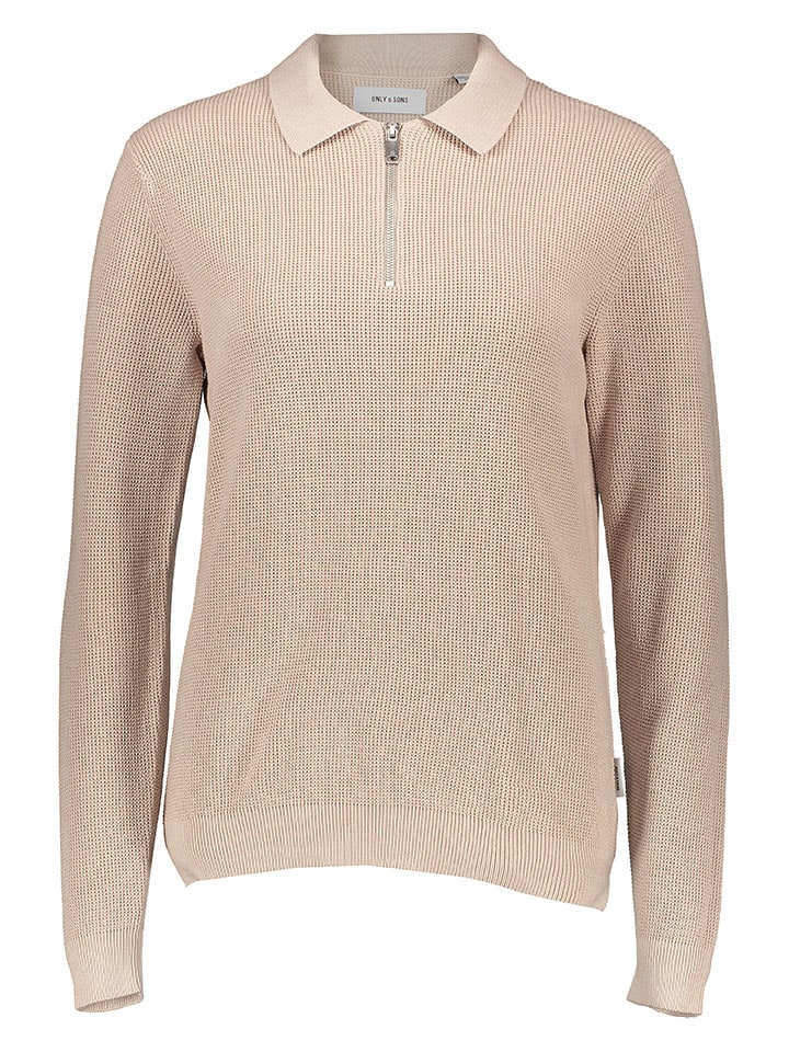 ONLY & SONS Koszulka polo w kolorze beżowym rozmiar: XXL