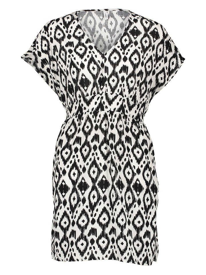 ONLY Sukienka w kolorze kremowo-czarnym rozmiar: S