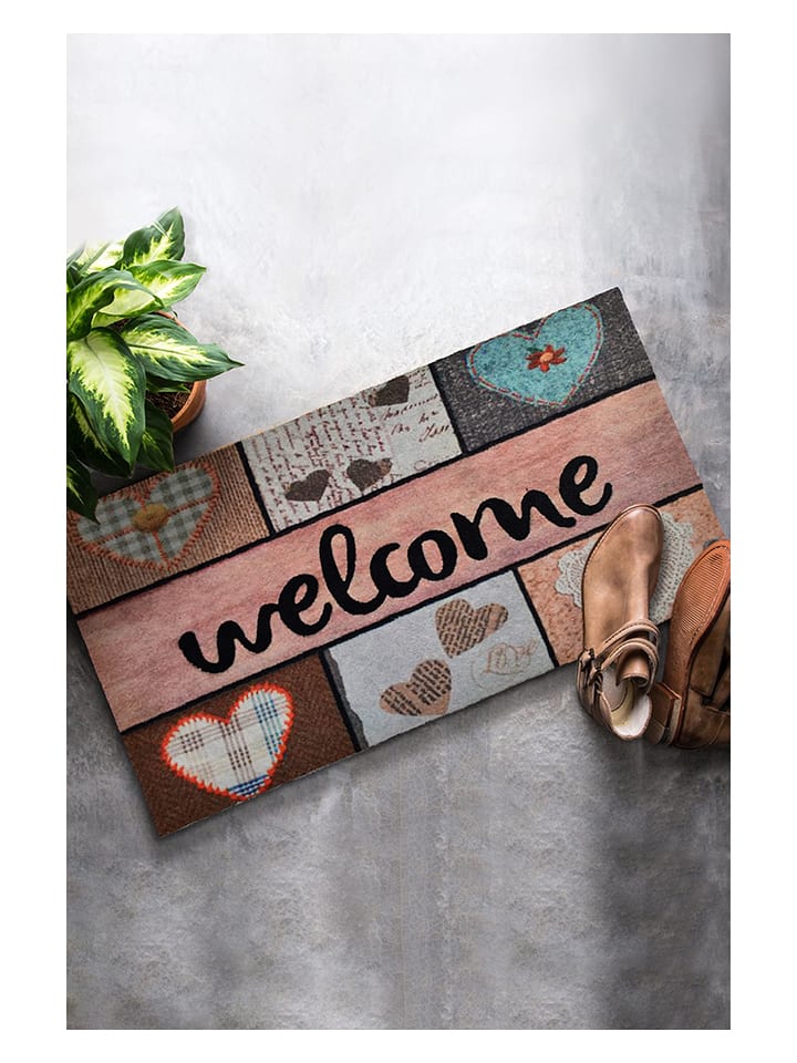 ABERTO DESIGN Wycieraczka w kolorze jasnobrązowym rozmiar: 40x60 cm