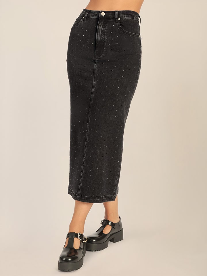 APART Spódnica dżinsowa w kolorze czarnym rozmiar: 38