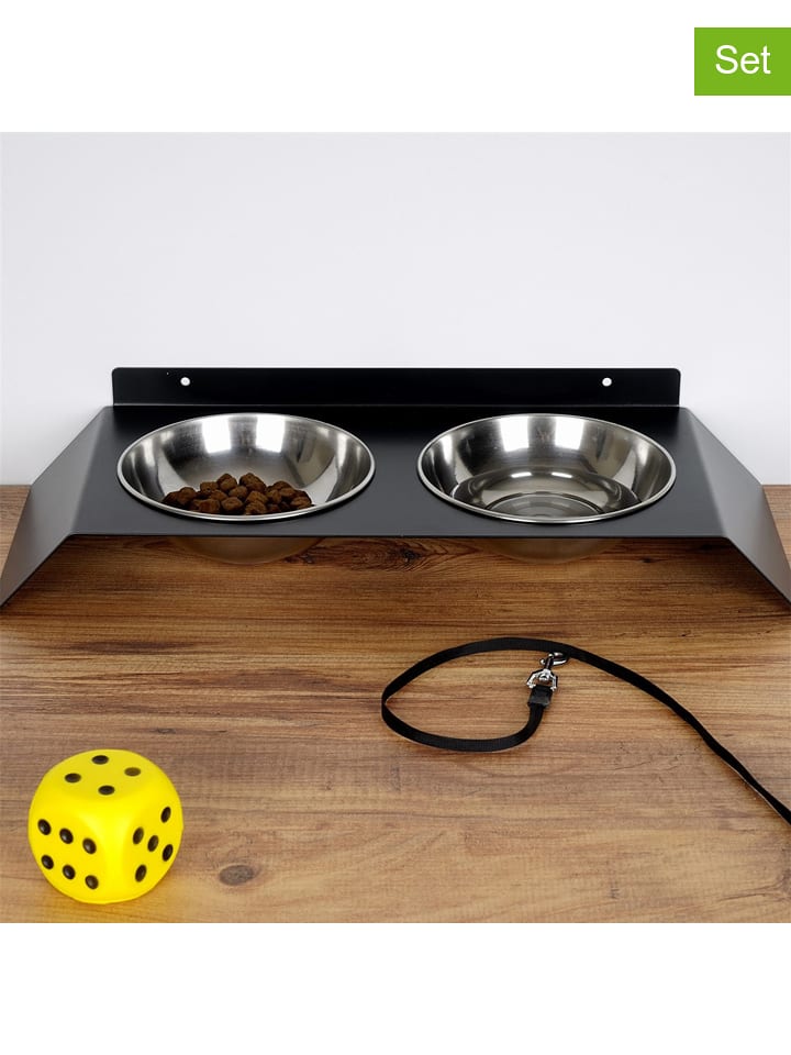 Paws&Whiskers 3-częściowy zestaw w kolorze czarnym - 50 x 6 x 20 cm rozmiar: onesize