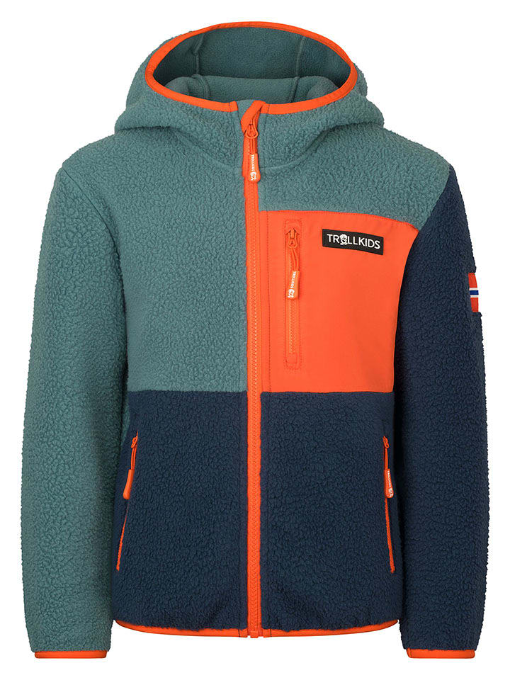 Trollkids Kurtka polarowa "Aurlandsfjord" w kolorze turkusowym rozmiar: 104