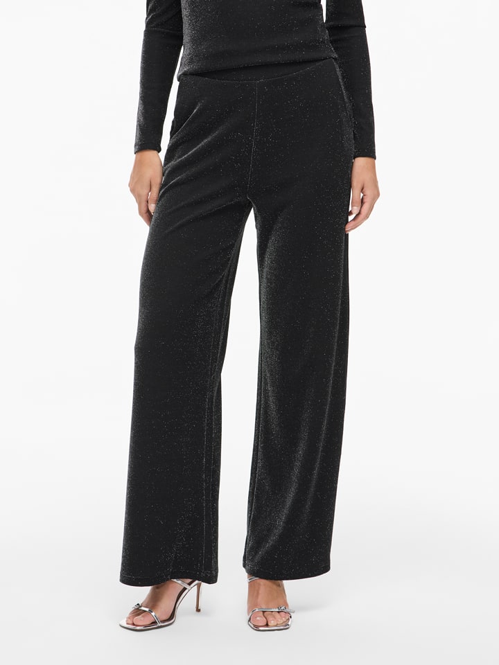 Vila Spodnie "Vielenias" w kolorze czarnym rozmiar: M