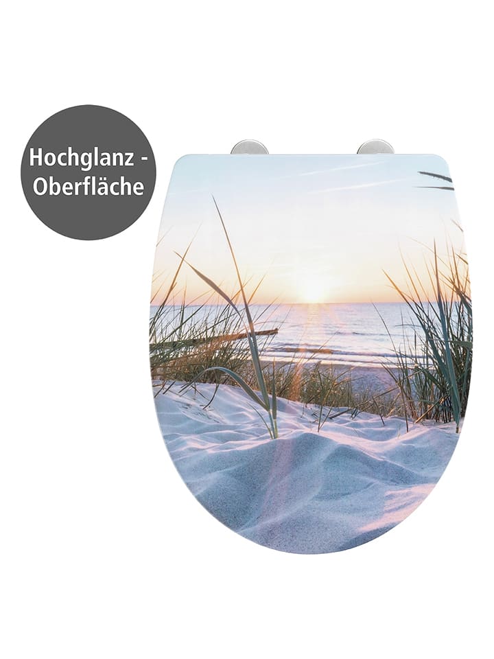 Wenko Automatyczna deska WC "Baltic" w kolorze białym ze wzorem rozmiar: onesize