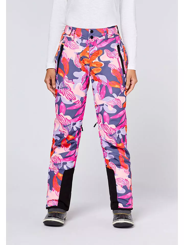 Chiemsee Spodnie narciarskie w kolorze różowym ze wzorem rozmiar: 34