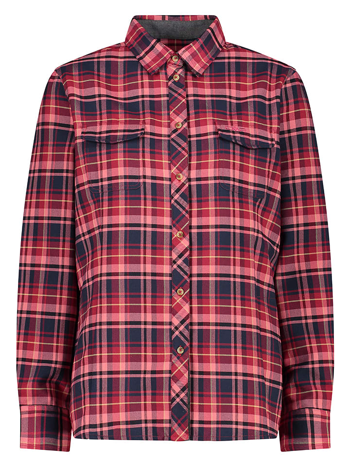 CMP Koszula funkcyjna w kolorze czerwonym ze wzorem rozmiar: 42