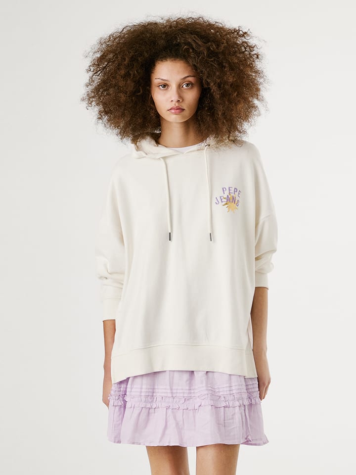 Pepe Jeans Bluza "Angy" w kolorze białym rozmiar: XS