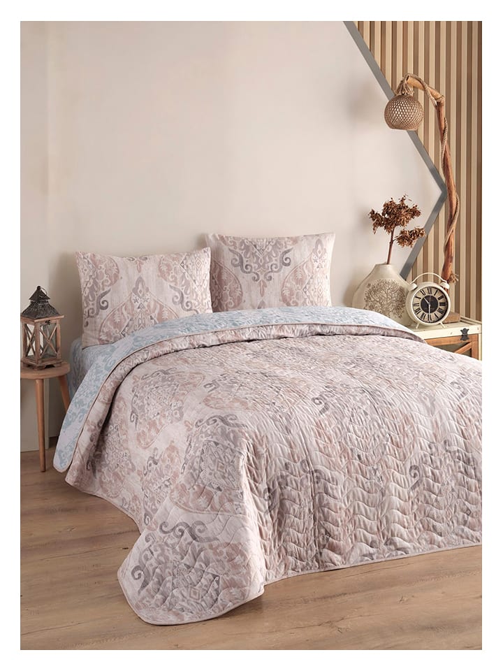 Elizabed Komplet pościeli w kolorze jasnobrązowo-miętowym rozmiar: 135x200 cm